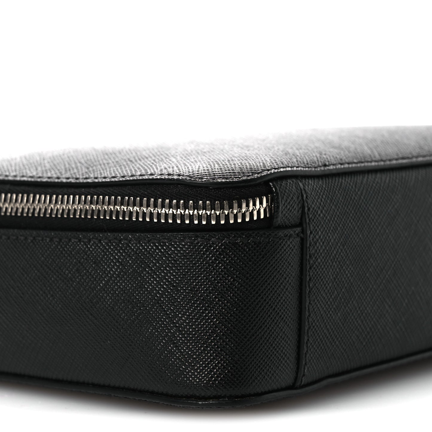 Saffiano Travel Medium Brique Crossbody Bag Black