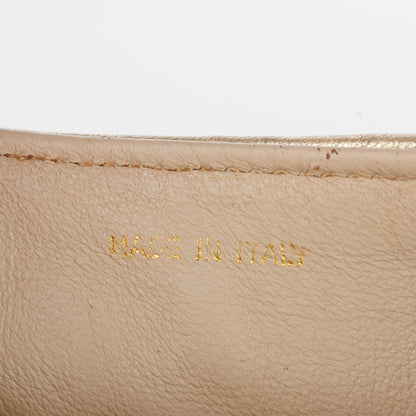 Chanel Metallic Lambskin Chevron Quilted Mini Square Flap Gold 14 of 16