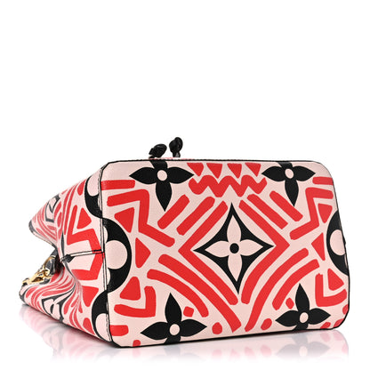 Louis Vuitton Monogram Giant Crafty NeoNoe MM Creme Rouge Black 4 of 9