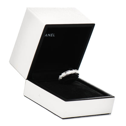 Chanel 18K White Gold Ceramic Small Ultra Ring White 49 4.75 6 of 6