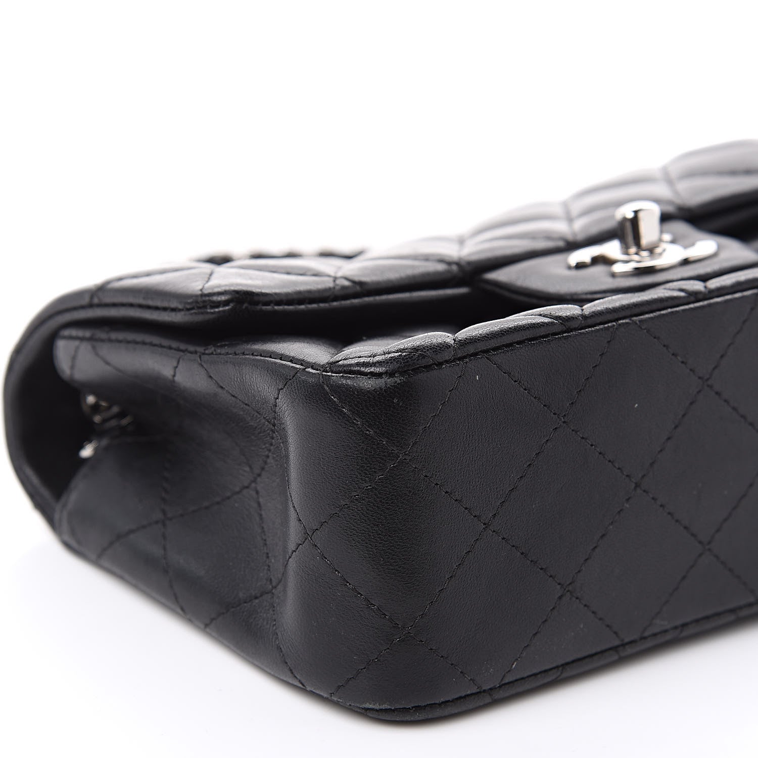 Chanel Lambskin Quilted Mini Rectangular Flap Black 8 of 16
