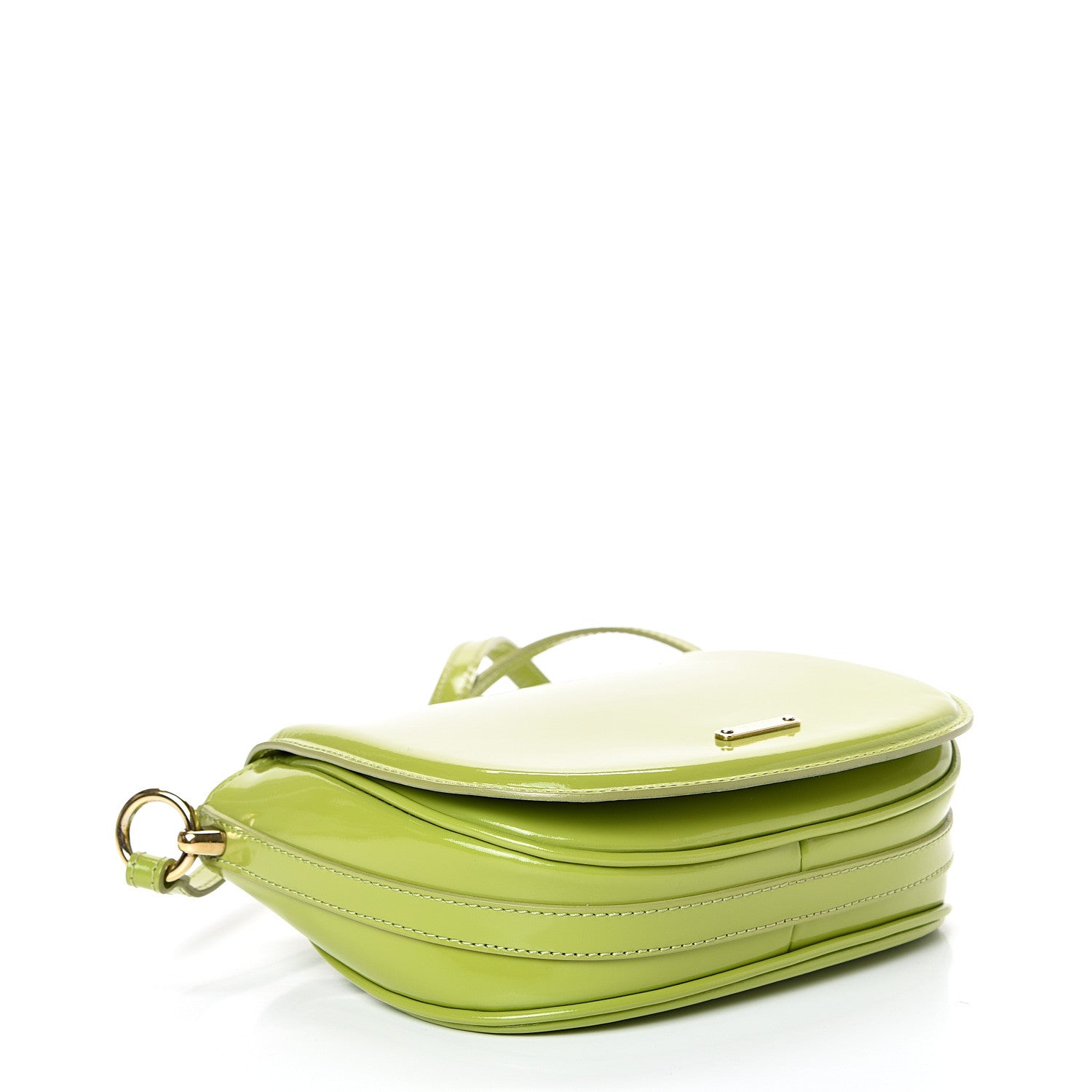 Burberry Patent Small Leigh Crossbody Bag Lemon Green 3 of 12
