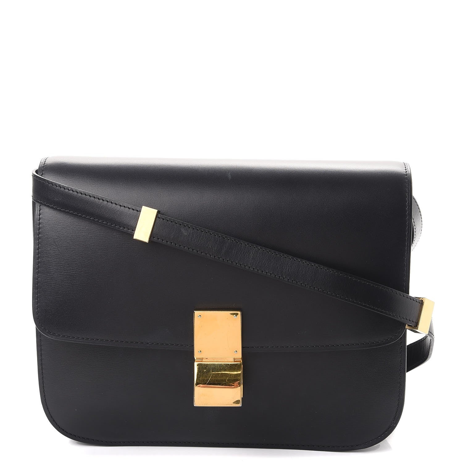 Celine Box Calfskin Medium Classic Box Flap Bag Black 1 of 13