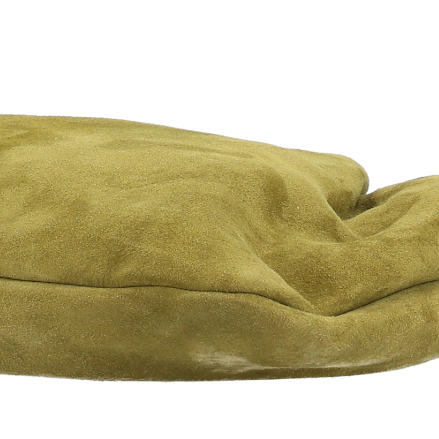 Suede Calfskin XL Bourse Clutch Golden Olive