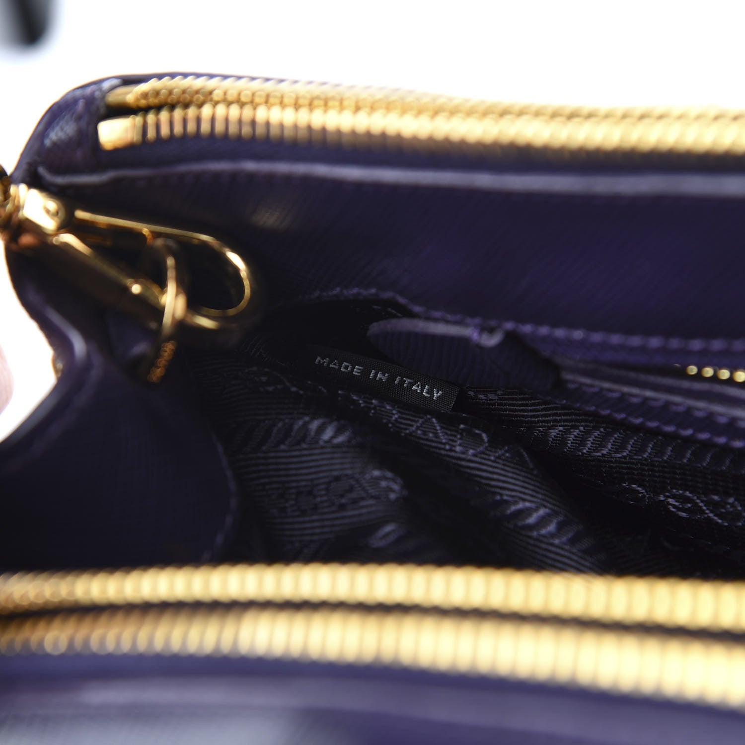 Prada Saffiano Small Galleria Double Zip Tote Viola 8 of 12