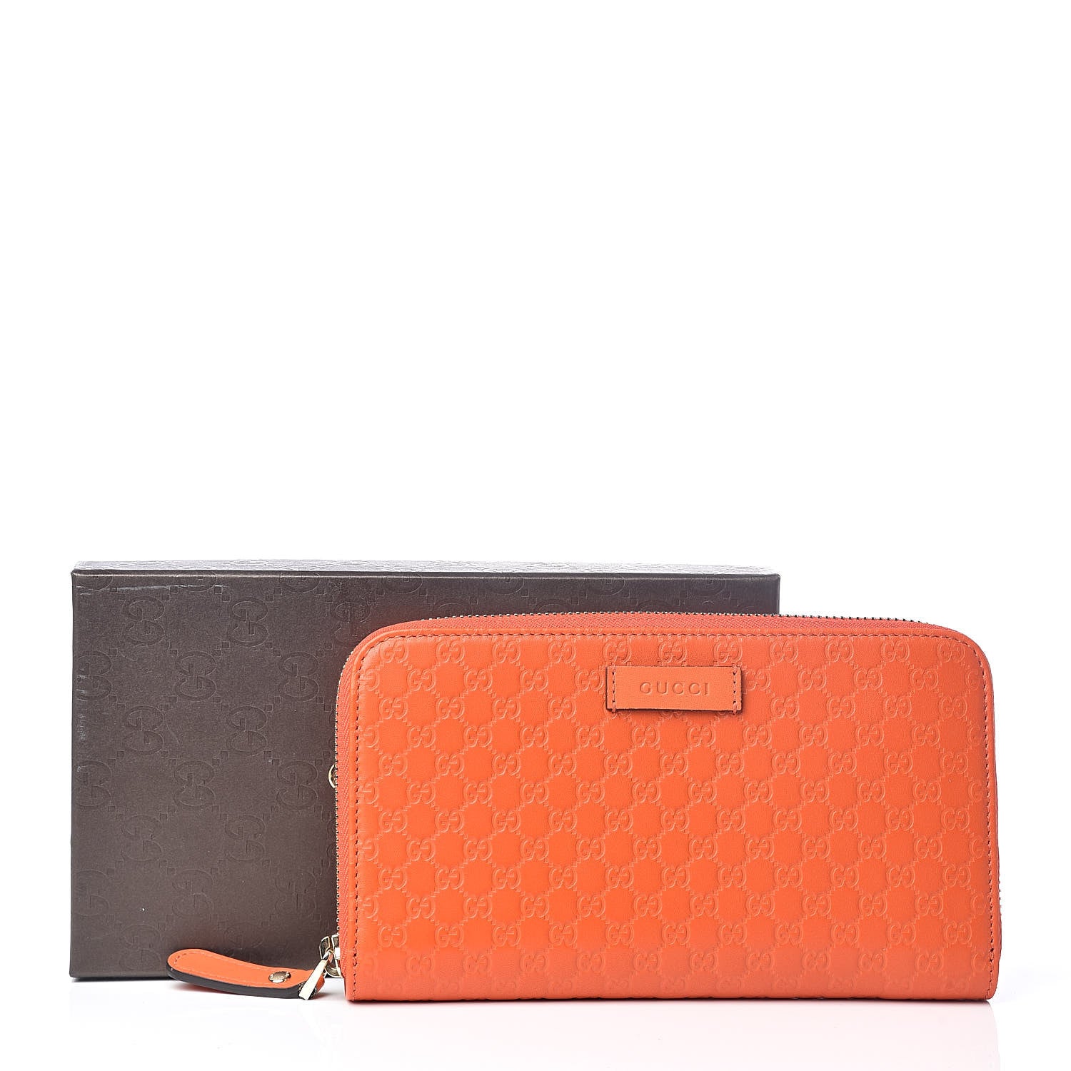 Gucci Microguccissima Zip Around Wallet Sun Orange 7 of 7