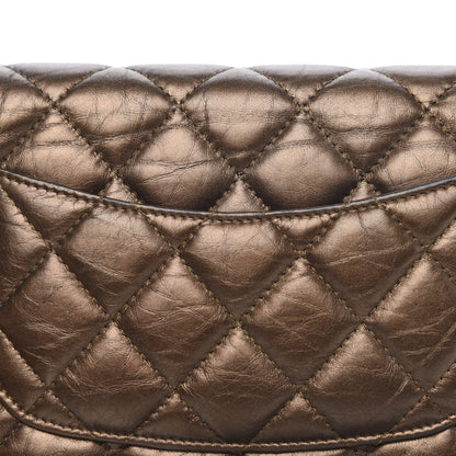 Chanel Metallic Aged Calfskin Quilted Reissue Wallet On Chain WOC Bronze 12 of 14