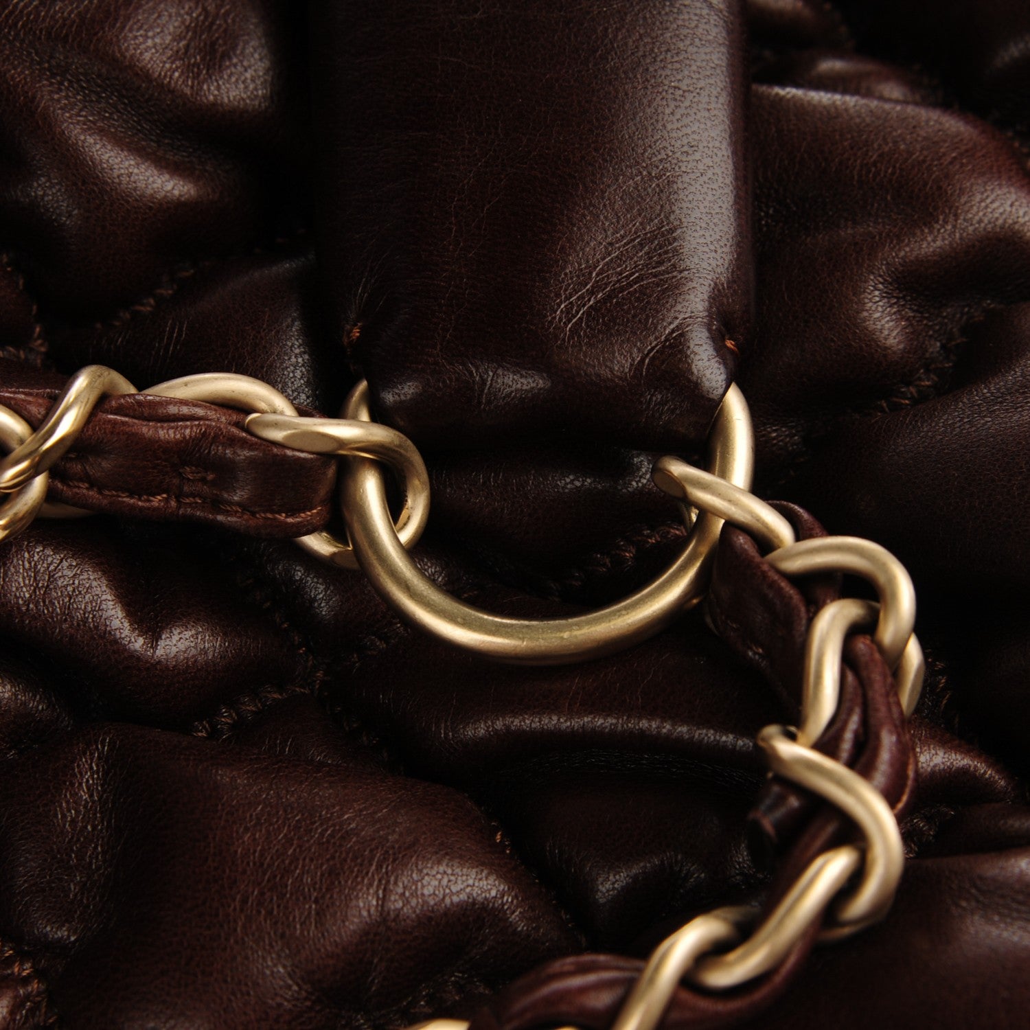 Chanel Lambskin Bubble Quilt Accordion Flap Brown 5 of 8