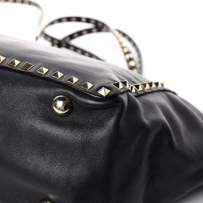 Valentino Garavani Vitello Medium Rockstud Tote Black 17 of 20