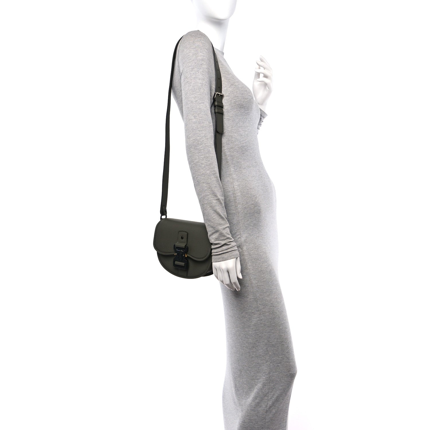 Christian Dior Grained Calfskin Mini Gallop Bag With Strap Green 2 of 13