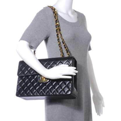 Chanel Lambskin XL Jumbo Flap Black 2 of 11