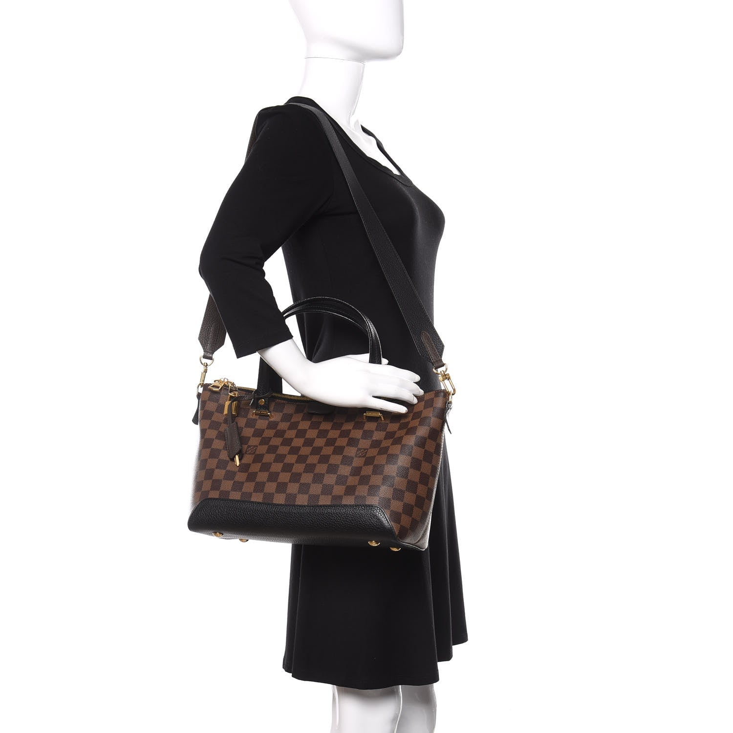 Louis Vuitton Damier Ebene Hyde Park Black 2 of 14