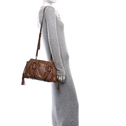 Miu Miu Nappa Joie Shoulder Bag Cognac 2 of 9