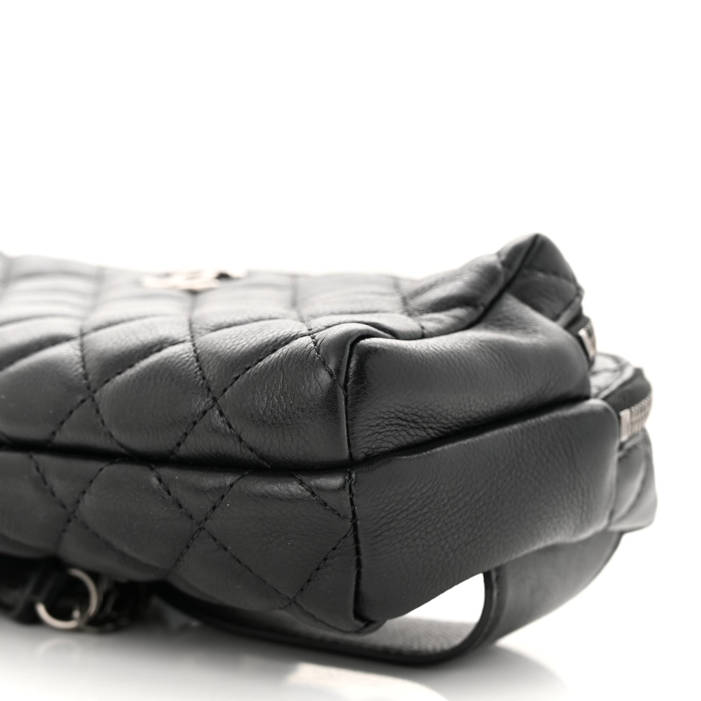 Calfskin Quilted Waist Bag Black