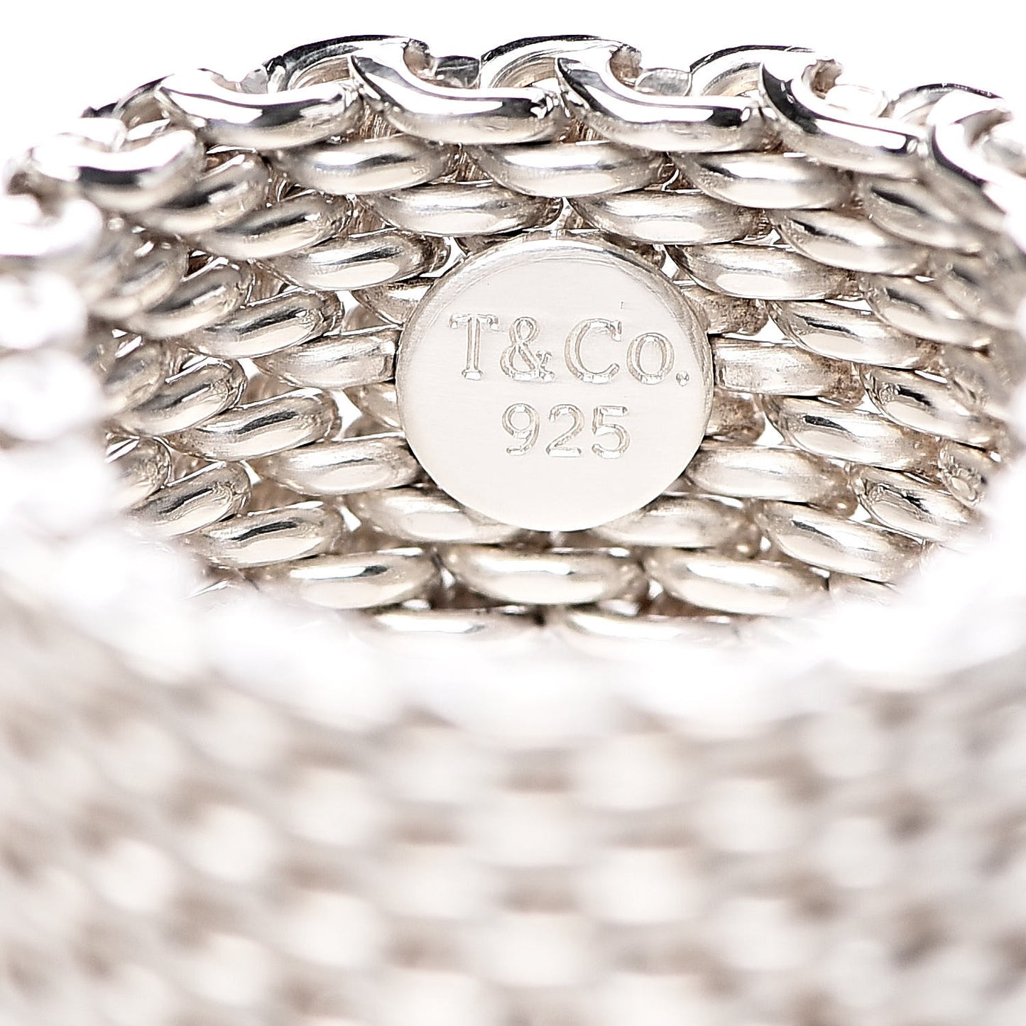 Sterling Silver Mesh Somerset Ring 56 7.5