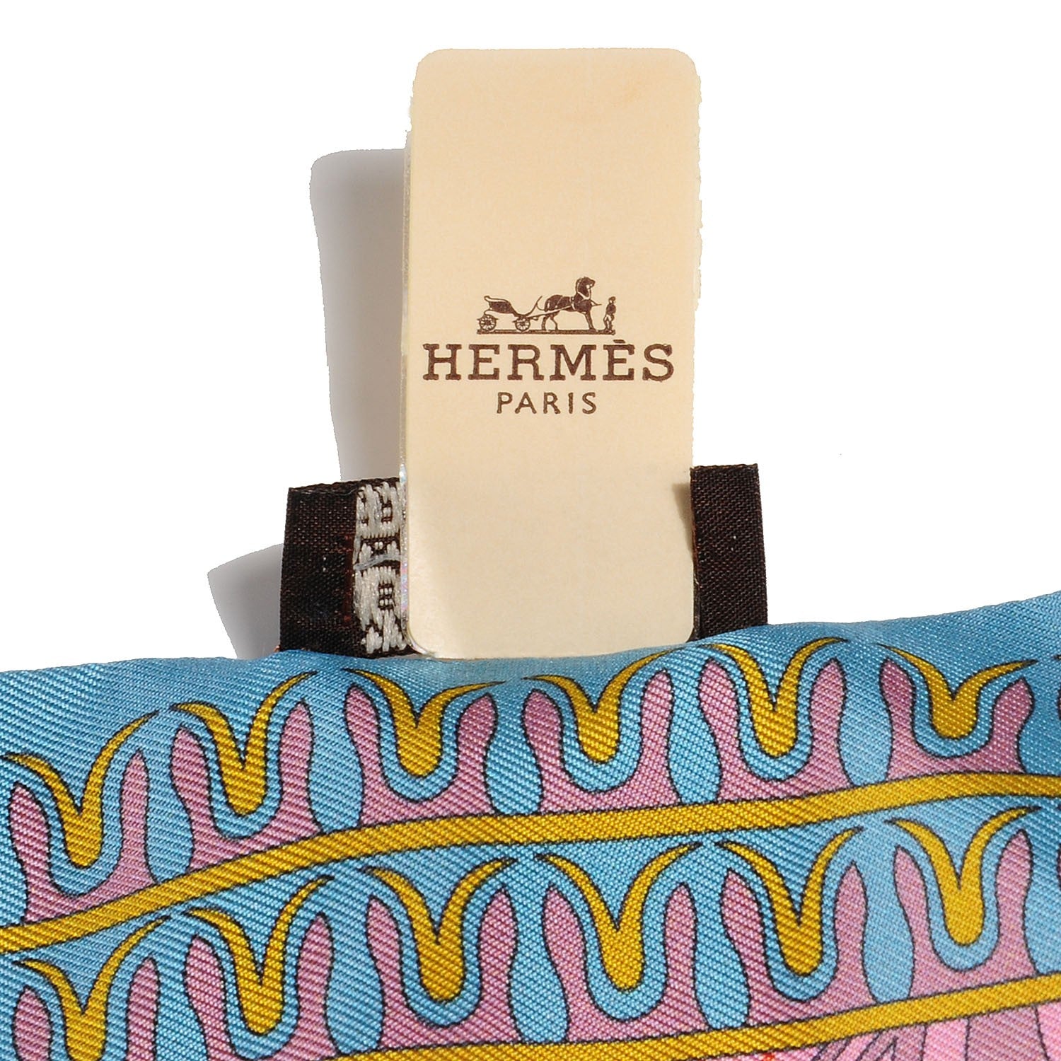 Hermes Silk Geometrie Cretoise Silk Twilly Vieux Rose Framboise Bleu 7 of 8