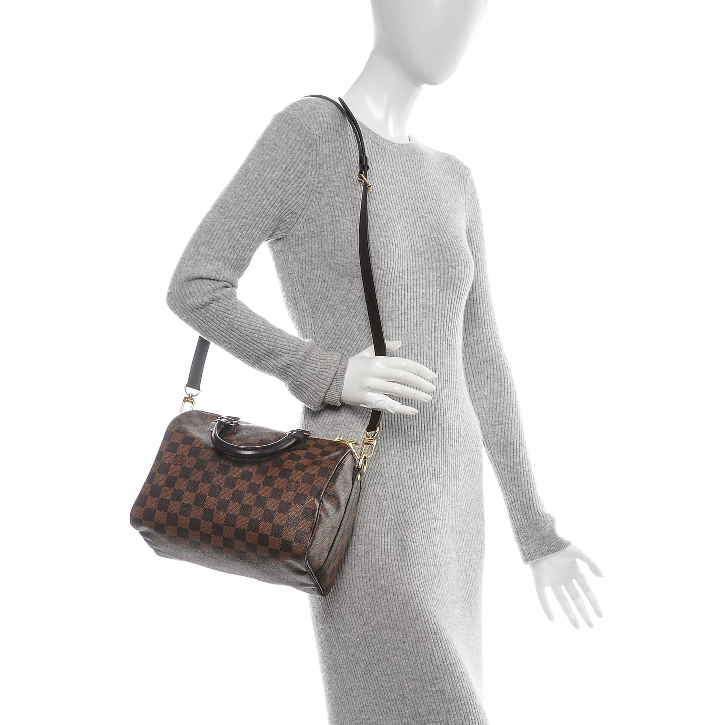Damier Ebene Speedy Bandouliere 25