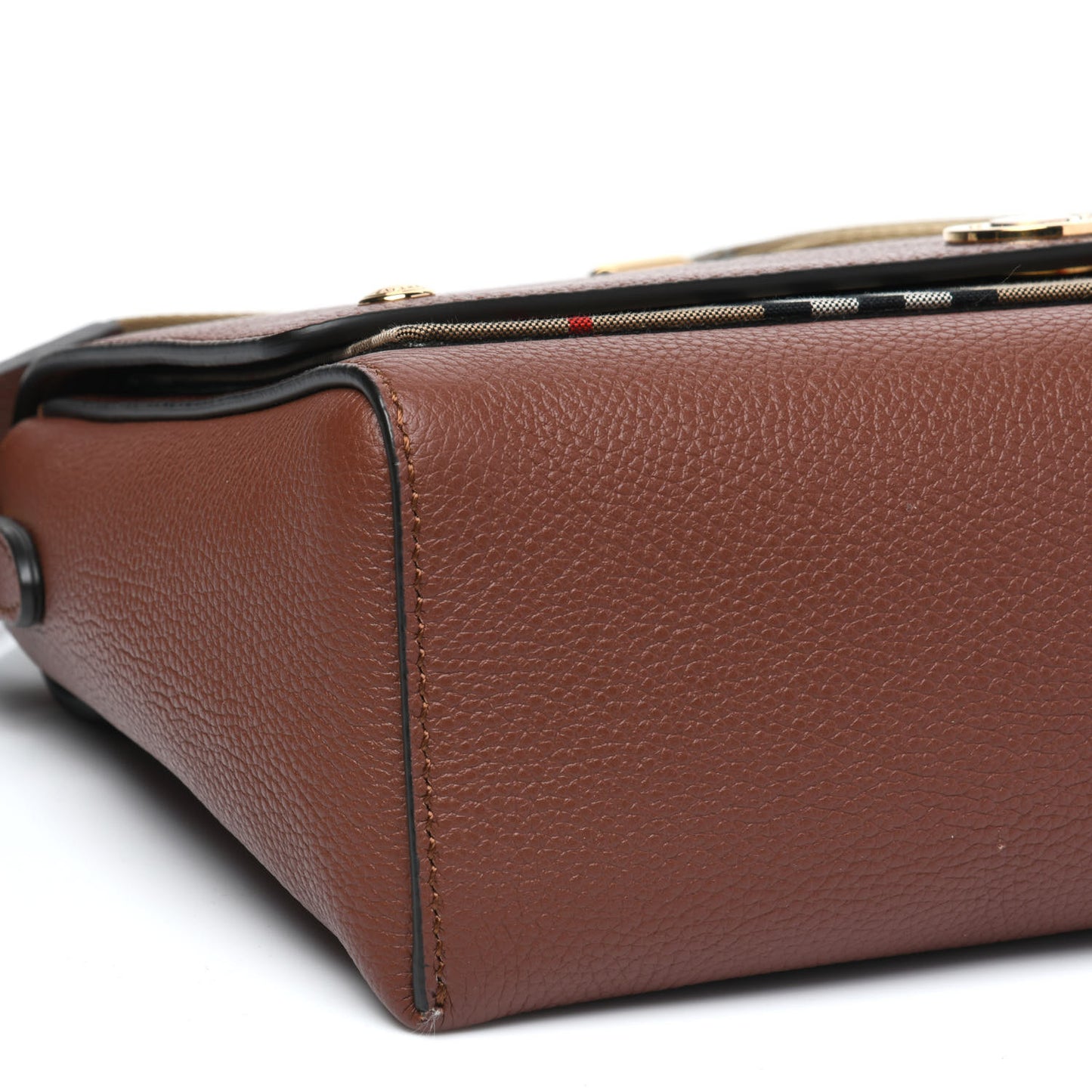 Calfskin Vintage Check Note Crossbody Bag Tan