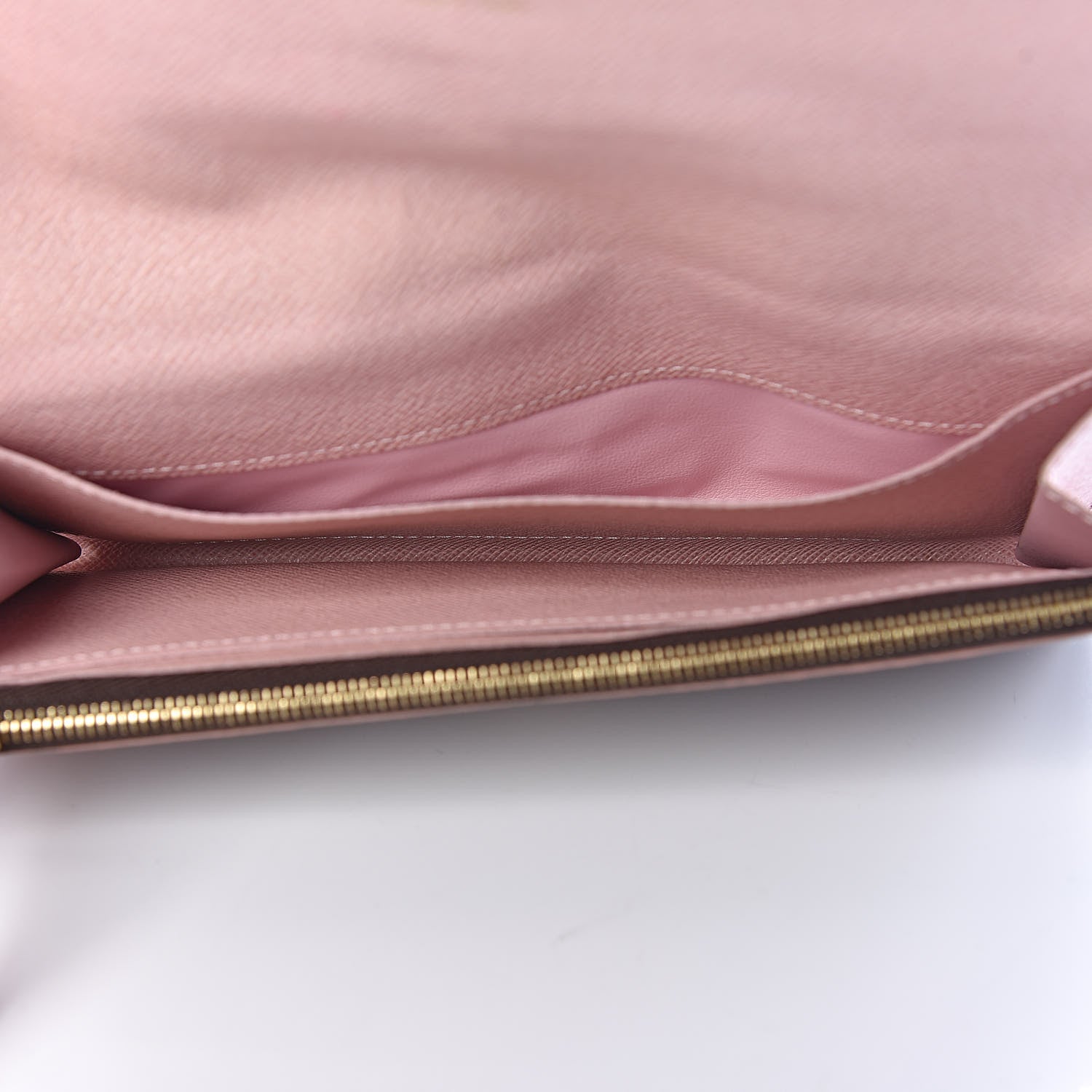 Louis Vuitton Damier Ebene Caissa Wallet Rose Ballerine 5 of 16