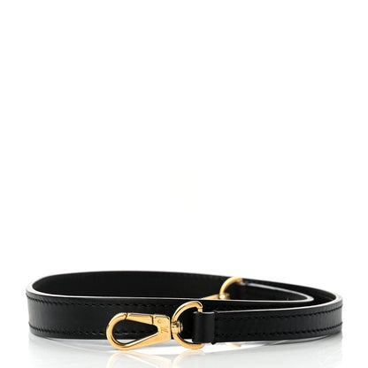Louis Vuitton Calfskin City Steamer MM Shoulder Strap Black 1 of 4