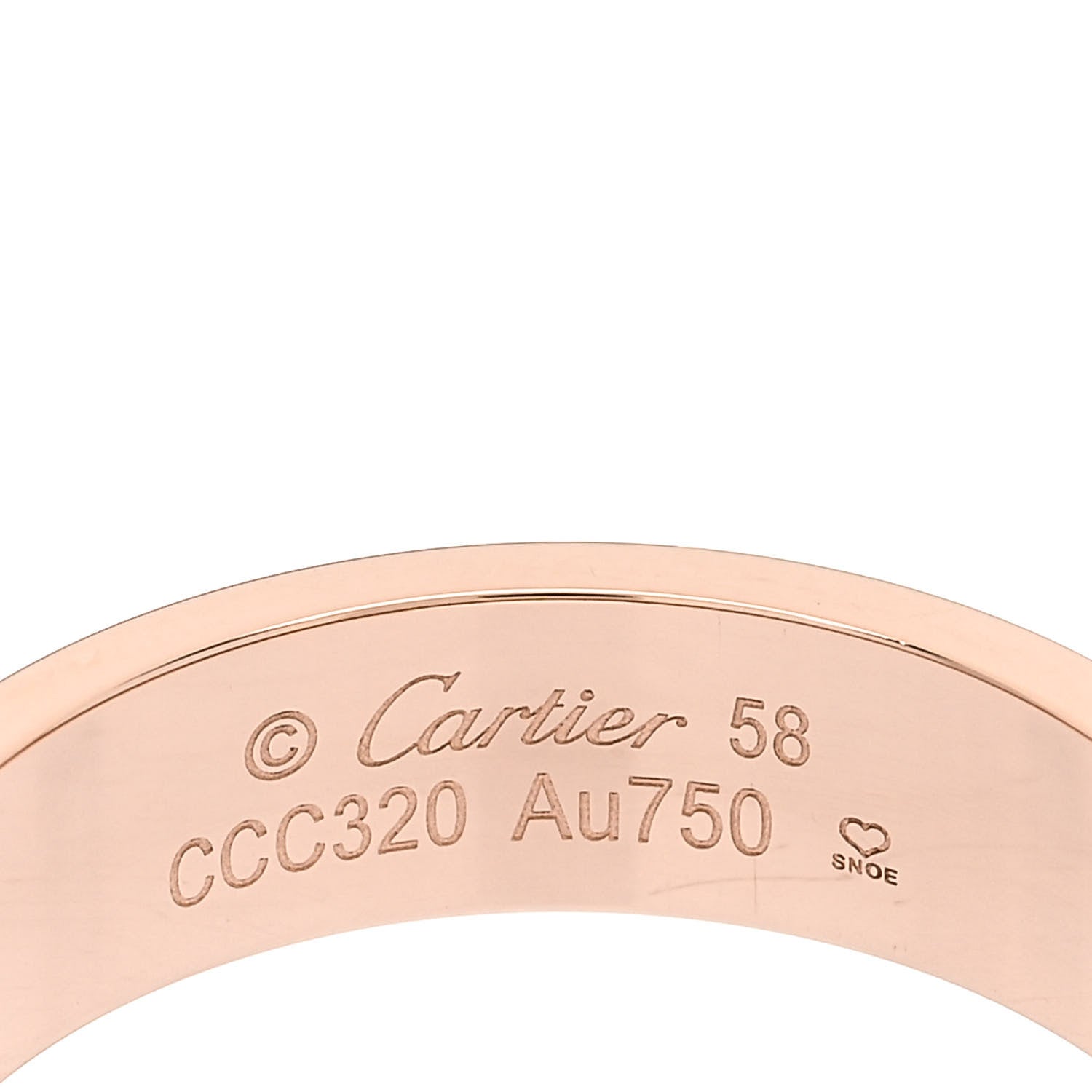 Cartier 18K Pink Gold 5.5mm LOVE Ring 58 8.25 4 of 5