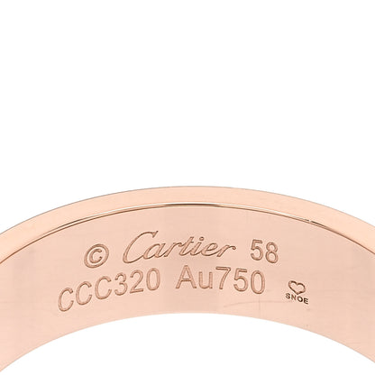 Cartier 18K Pink Gold 5.5mm LOVE Ring 58 8.25 4 of 5