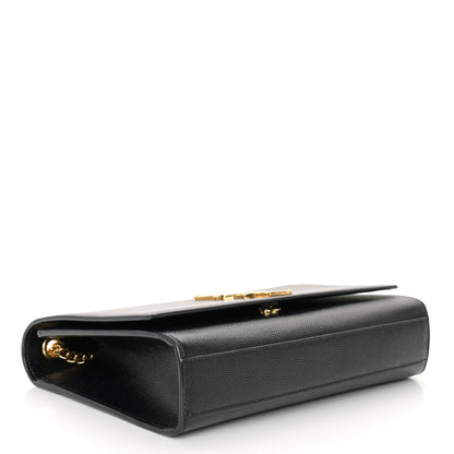 Saint Laurent Grain De Poudre Medium Classic Monogram Kate Satchel Black 4 of 11