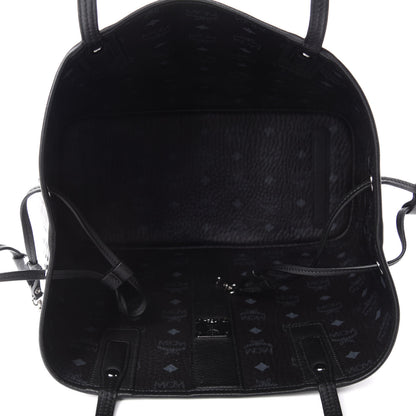MCM Visetos Medium Liz Reversible Shopper Tote Black 12 of 15