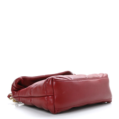 Saint Laurent Lambskin Quilted Toy Loulou Puffer Monogram Chain Satchel Red 4 of 9