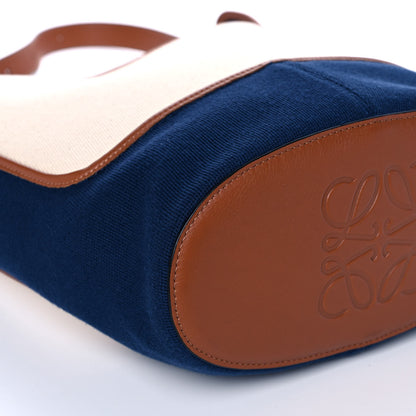 Loewe Canvas Paulas Ibiza Colorblock Balloon Hobo Navy Ecru 7 of 8