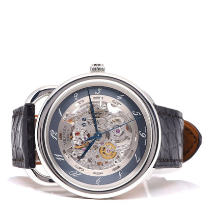 Hermes Stainless Steel Alligator 41mm Arceau Squelette Automatic Watch Noir 3 of 10