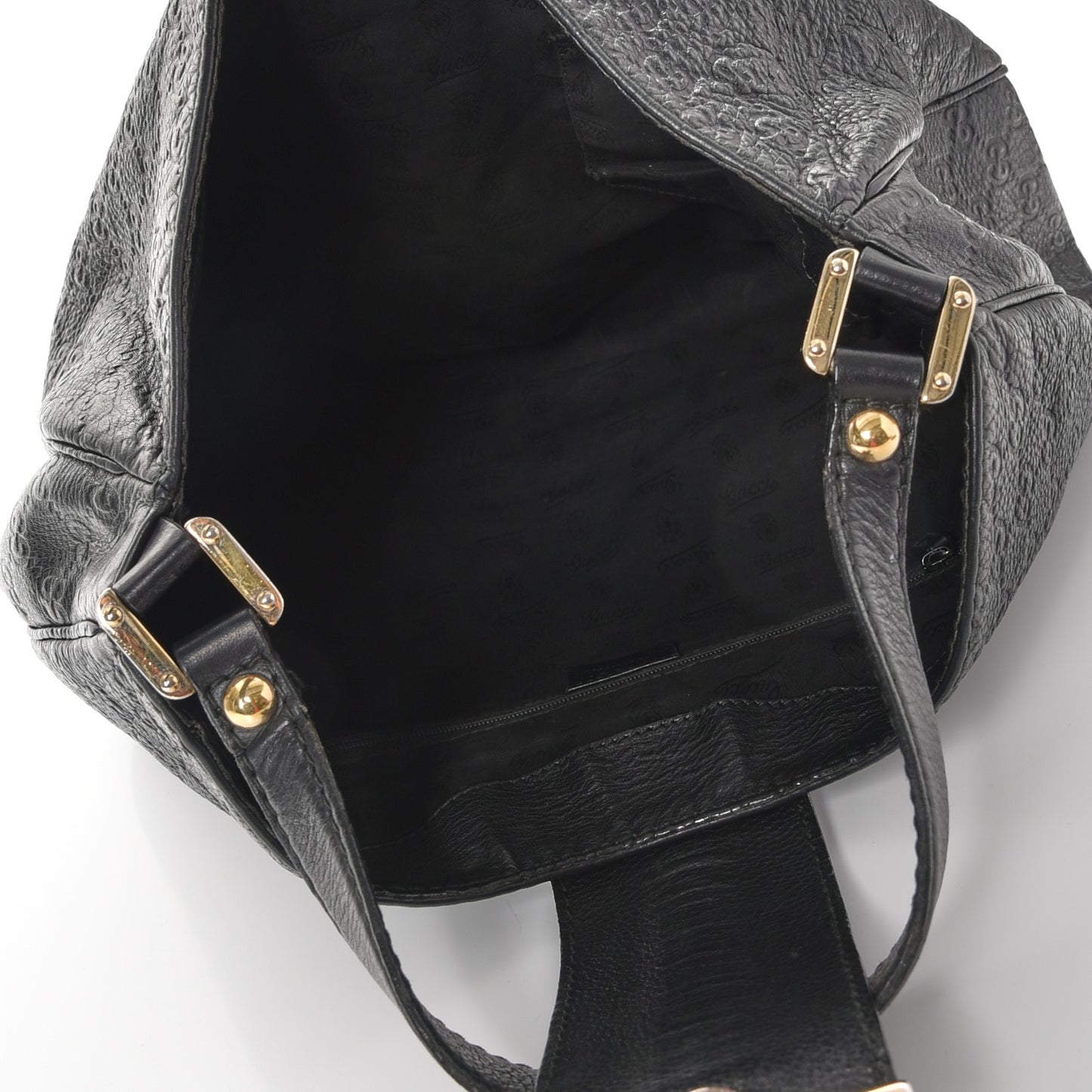 Guccissima Large New Ladies Web Hobo Black