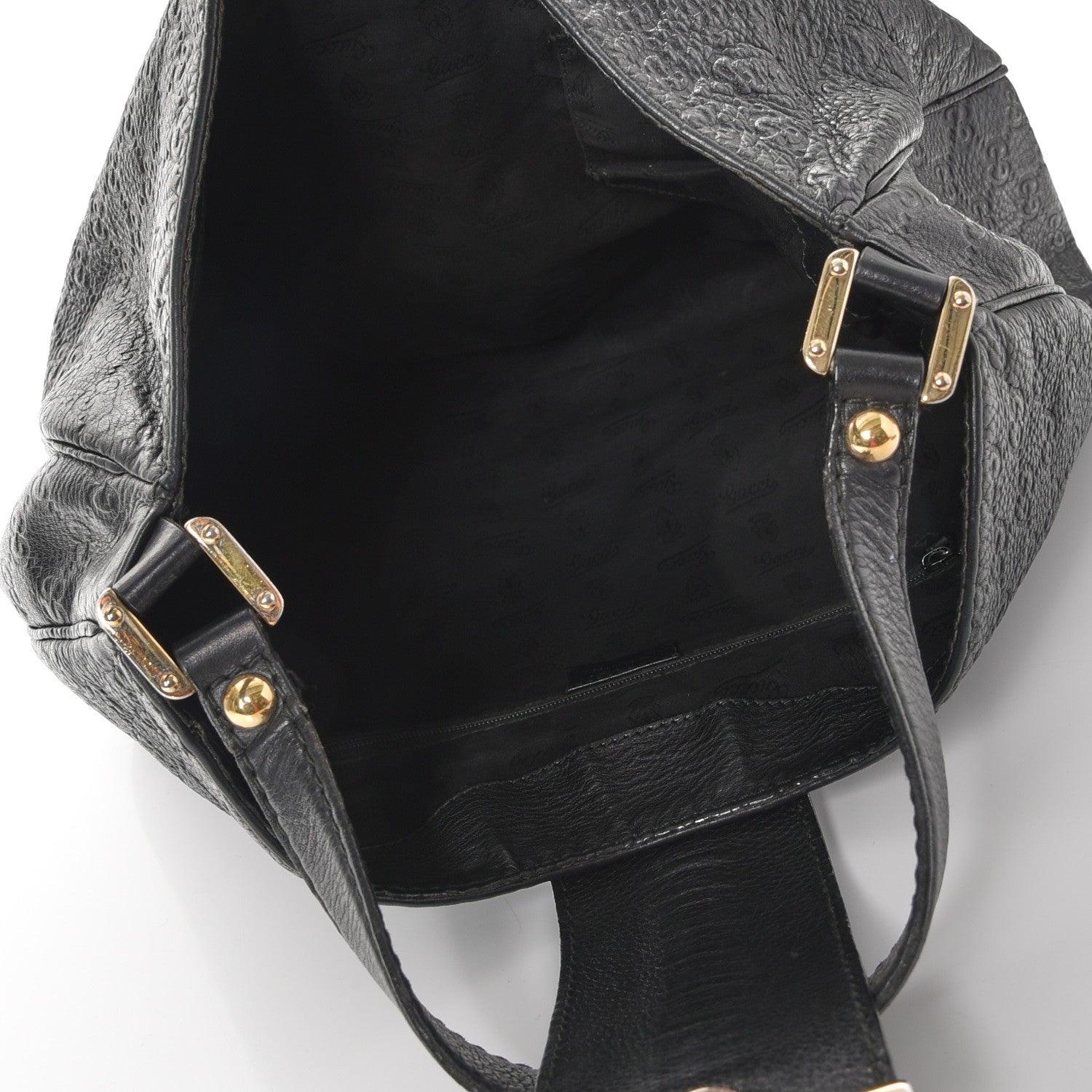 Gucci Guccissima Large New Ladies Web Hobo Black 5 of 8