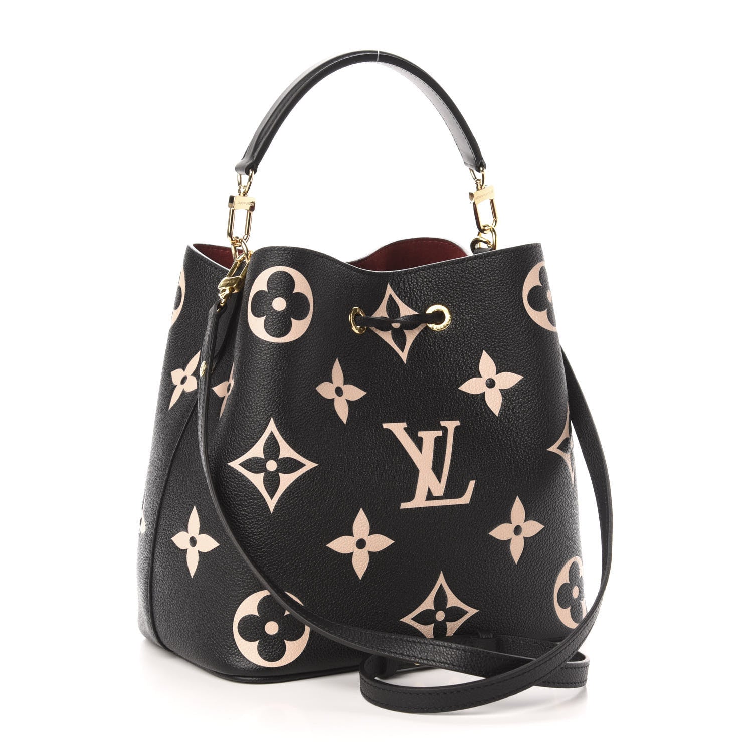Louis Vuitton Empreinte Monogram Giant Neonoe MM Black Beige 5 of 13