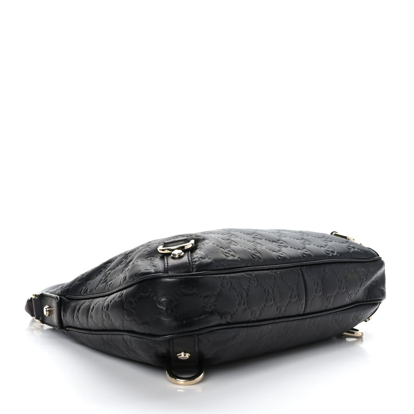 Guccissima Medium Abbey D Ring Hobo Black
