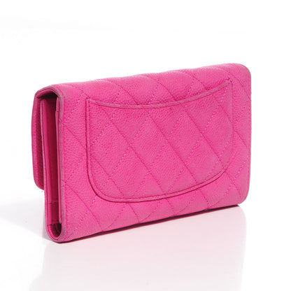 Chanel Iridescent Caviar Quilted Large Flap Wallet Pink 4 of 11