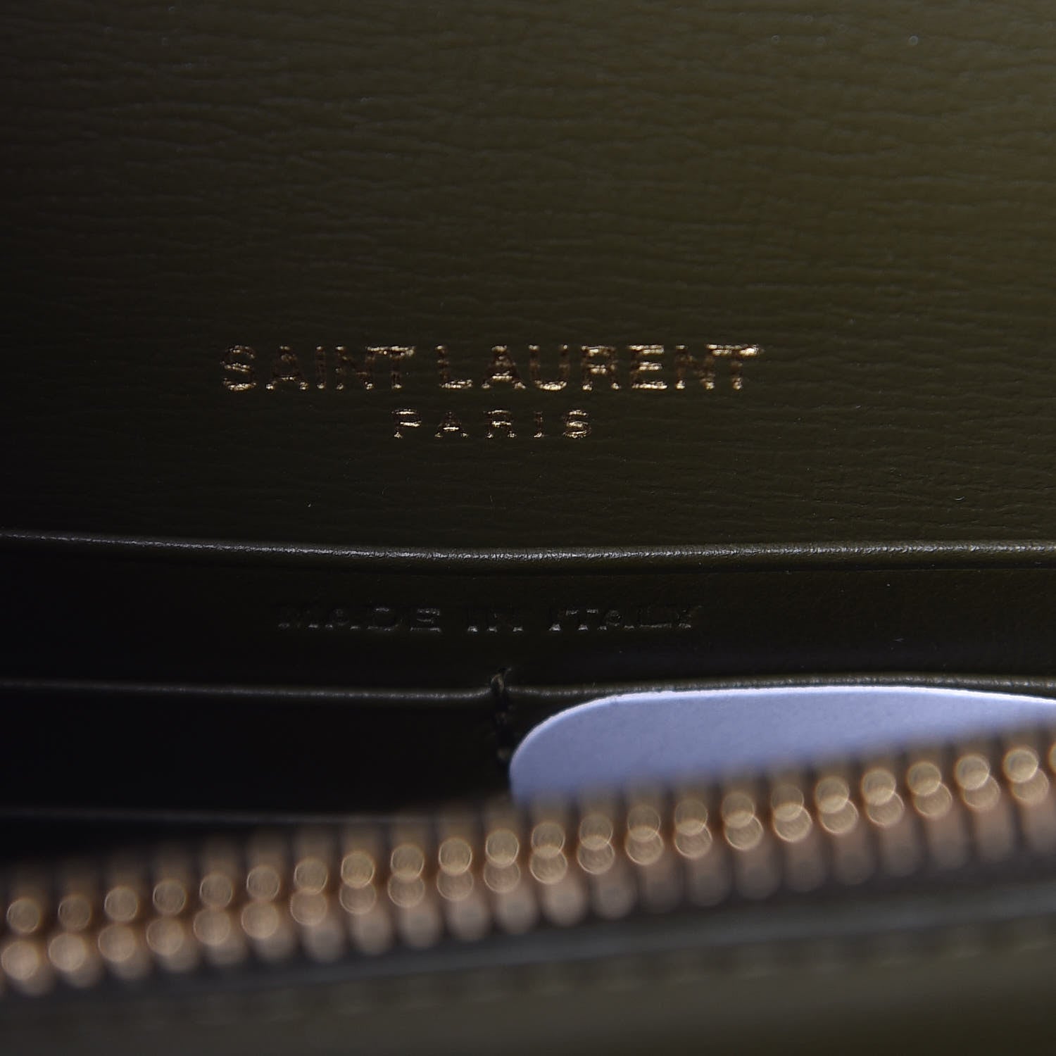 Saint Laurent Calfskin Monogram Sunset Chain Wallet Green 8 of 9