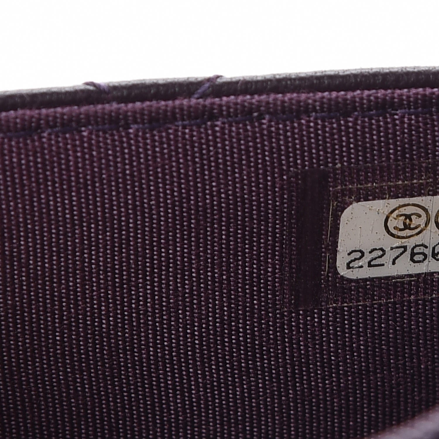 Chanel Lambskin Quilted Boy Wallet On Chain WOC Dark Purple 8 of 11