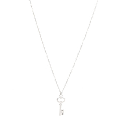 Tiffany Sterling Silver Mini Oval Key Pendant Necklace 1 of 6