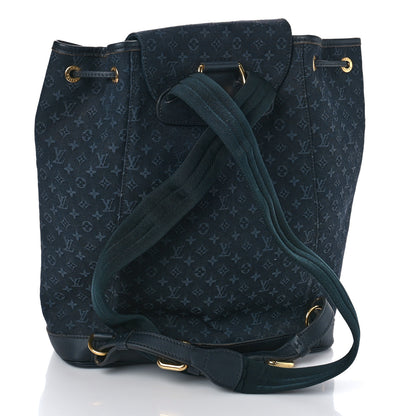 Louis Vuitton Mini Monogram Montsouris GM Backpack Blue 3 of 8