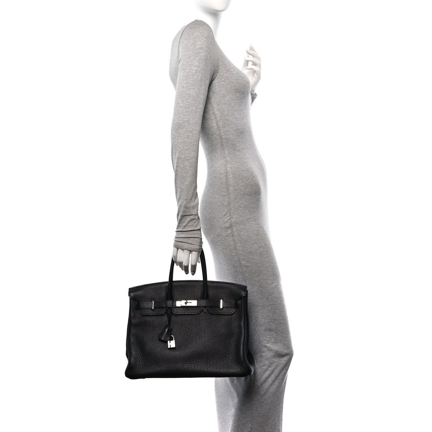 Hermes Taurillon Clemence Birkin 35 Black 2 of 10