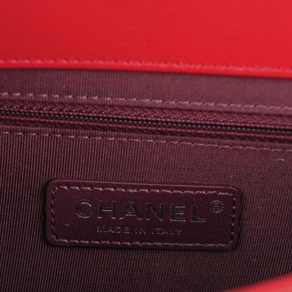 Chanel Goatskin Quilted Small CC University Top Handle Flap Red 8 of 9