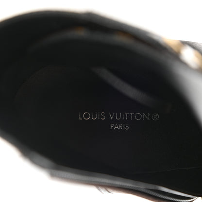 Louis Vuitton Patent Calfskin Monogram Star Trail Ankle Boots 38 Black 7 of 8