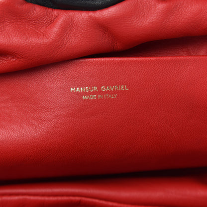 Mansur Gavriel Lambskin Cloud Clutch Black Flamma 6 of 8
