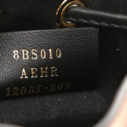 Fendi Vitello Fluffy Grace F is Fendi Logo Embossed Mini Mon Tresor Bucket Bag Rosa Quarzo Black 7 of 9
