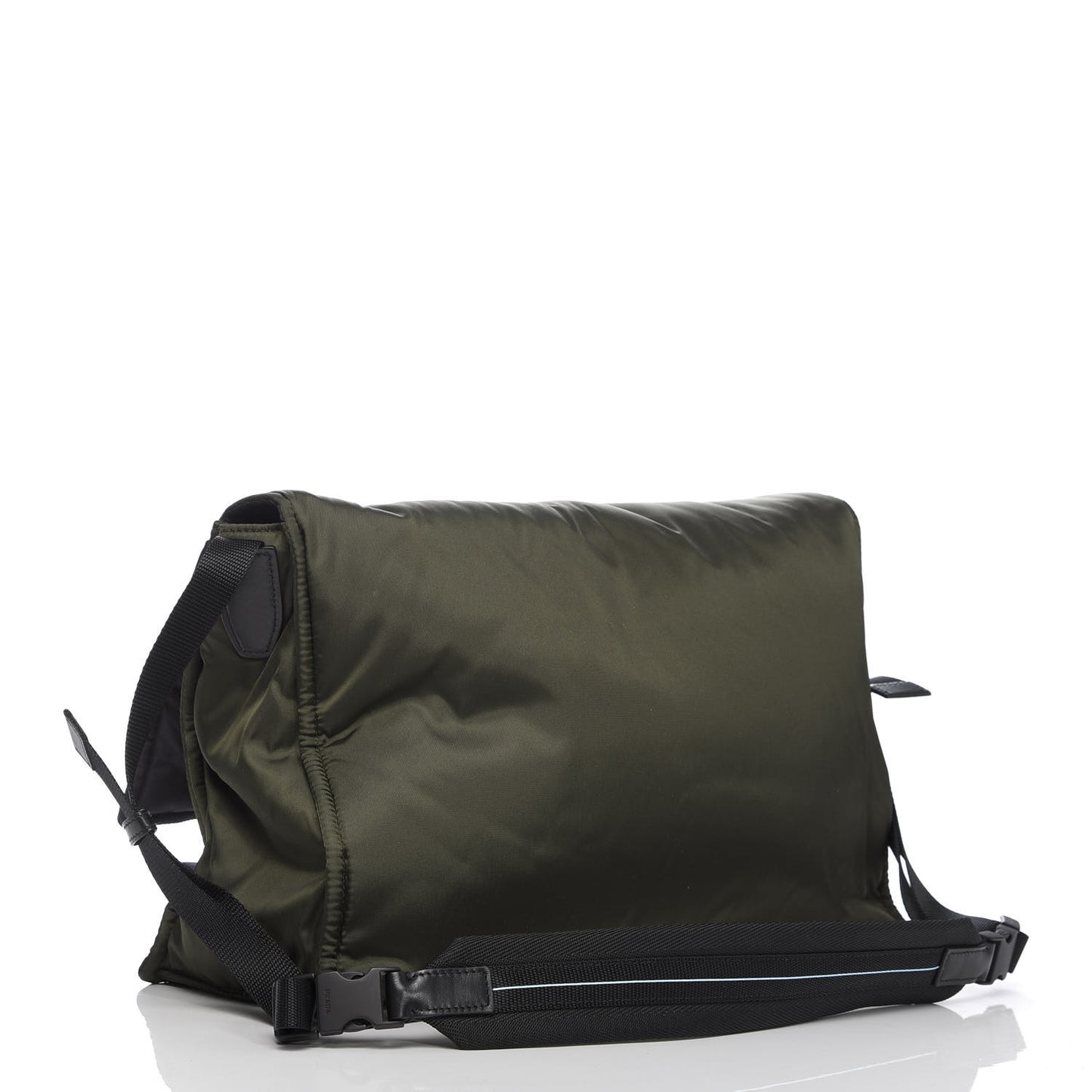 Tessuto Nylon Soft Calf Messenger Militare Black