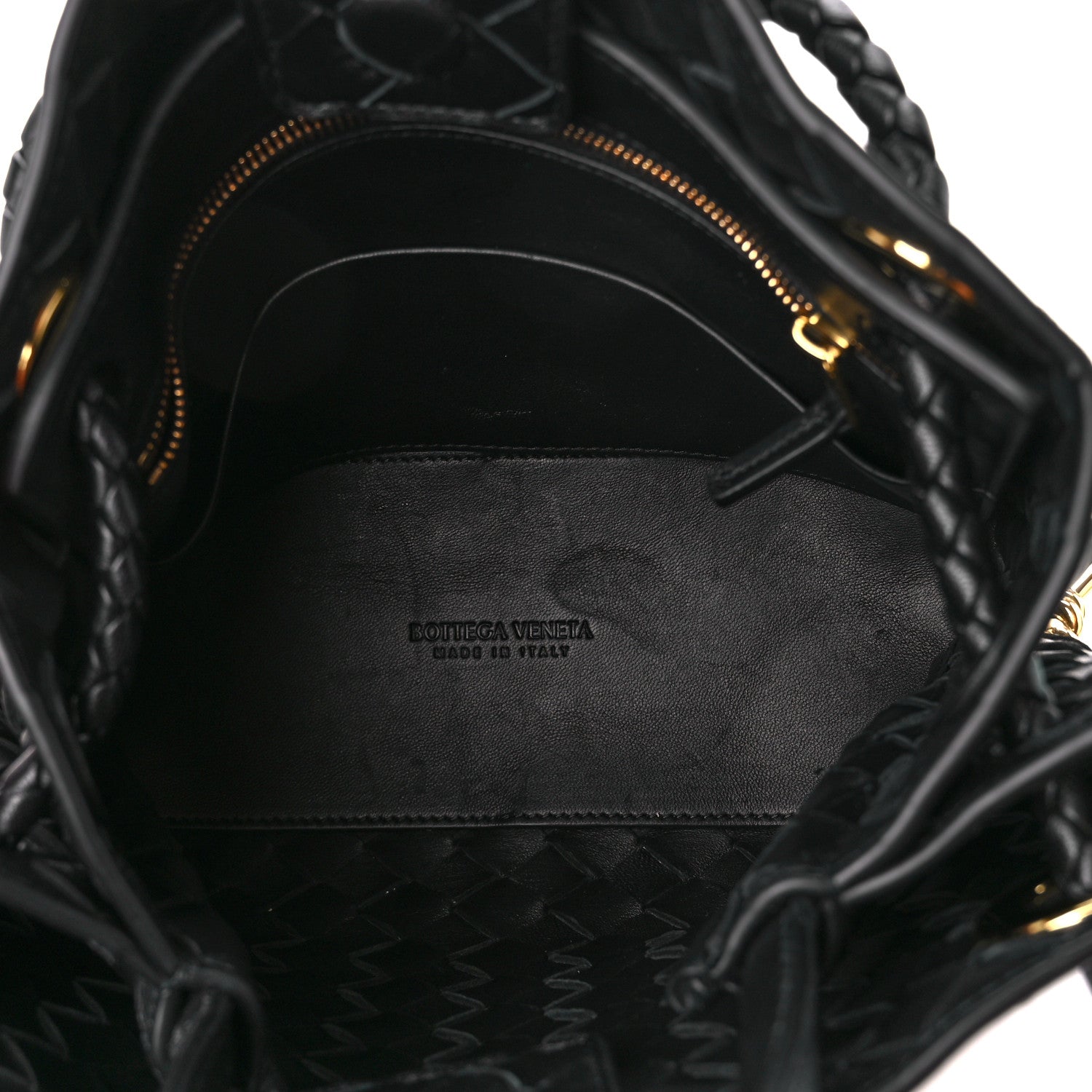 Bottega Veneta Nappa Intrecciato Small Andiamo Shoulder Bag Black 5 of 10