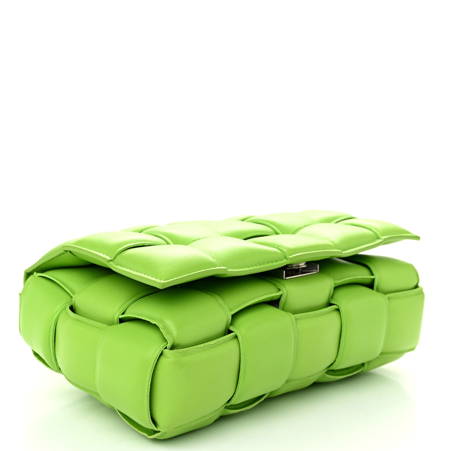 Bottega Veneta Nappa Maxi Intreccio Padded Cassette Crossbody Bag Acid Green 4 of 10