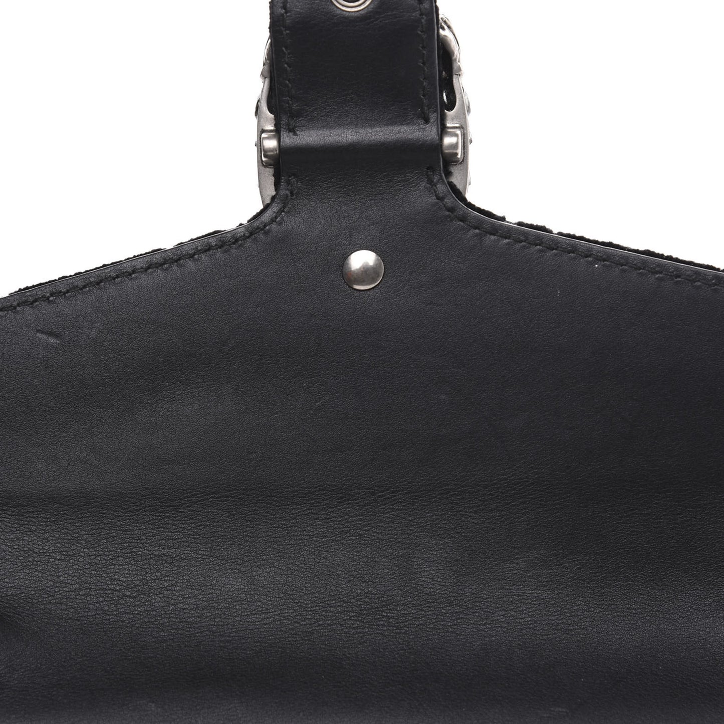 Velvet GG Monogram Mini Dionysus Chain Wallet Black