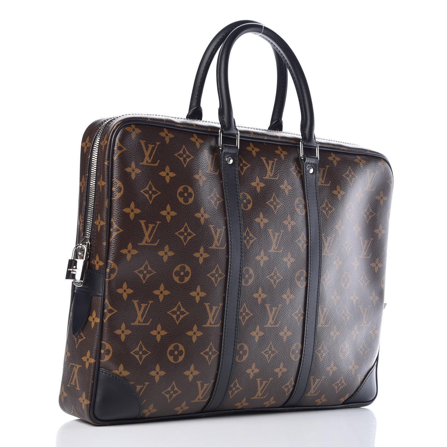 Louis Vuitton Monogram Macassar Porte Documents Voyage Soft Briefcase 3 of 9